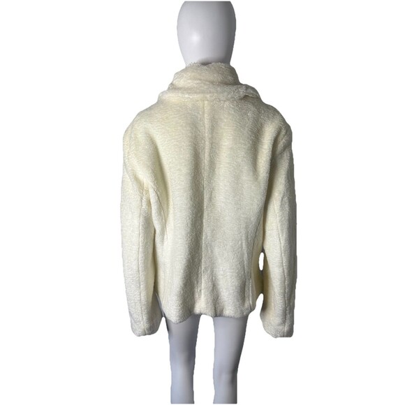 Metro Style Sherpa Teddy Coat Women’s XL Natural White Cozy Jacket - Picture 3 of 9